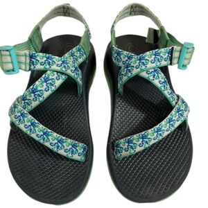 CHACO Z Sandals size 3 - blue green